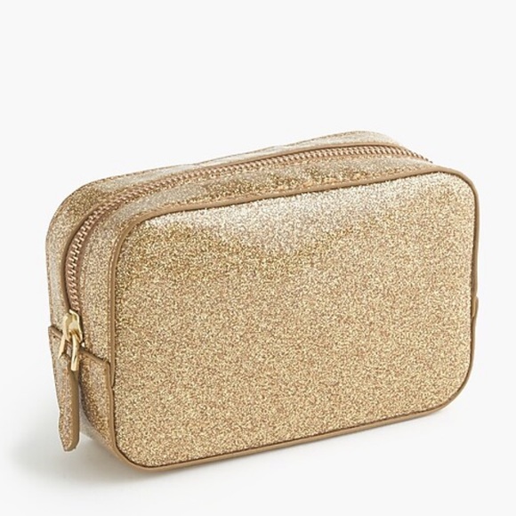J. Crew Handbags - J. Crew gold sparkly zippered pouch